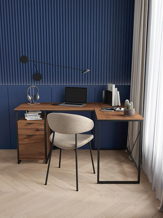 Стол письменный лофт RIDBERG NEVADA (Dark Oak/Black) купить в интернет-магазине icover