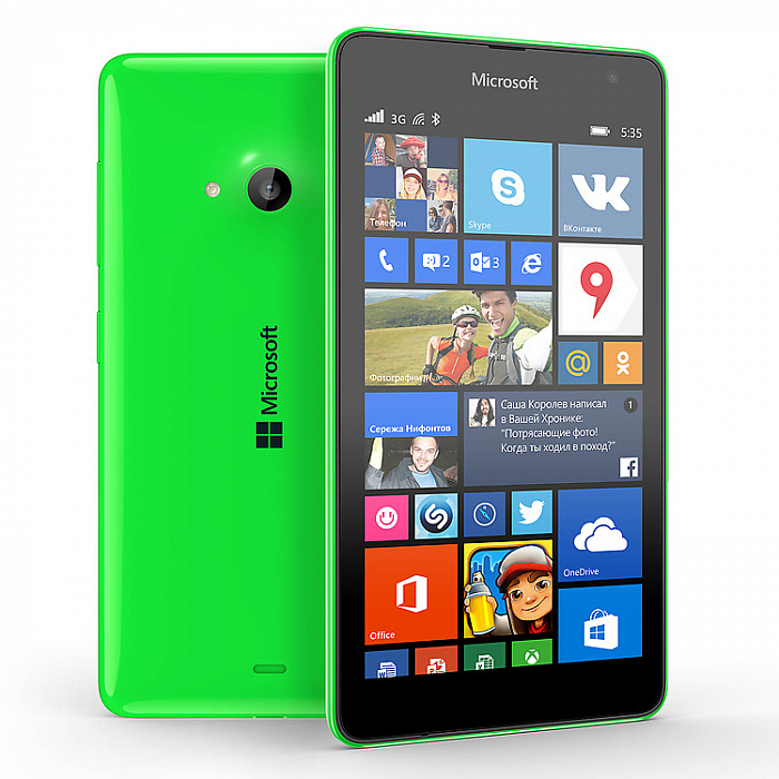 Смартфон Microsoft Lumia 535 Dual Sim (Green) купить в интернет-магазине icover