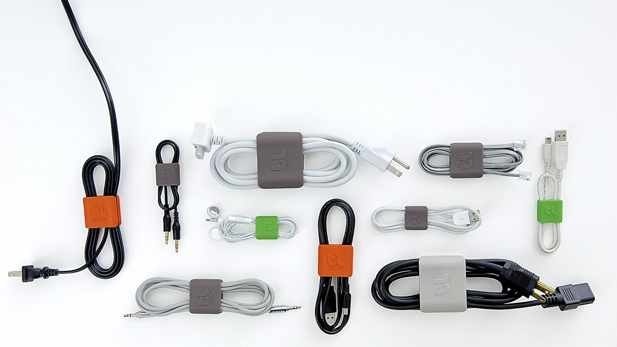 Клипсы-держатели для проводов Bluelounge CableClip Small BLUCC-SM (Grey/Green) купить в интернет-магазине icover