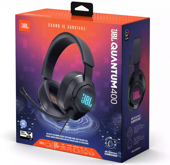 Игровая гарнитура JBL Quantum 400 (Black) купить в интернет-магазине icover