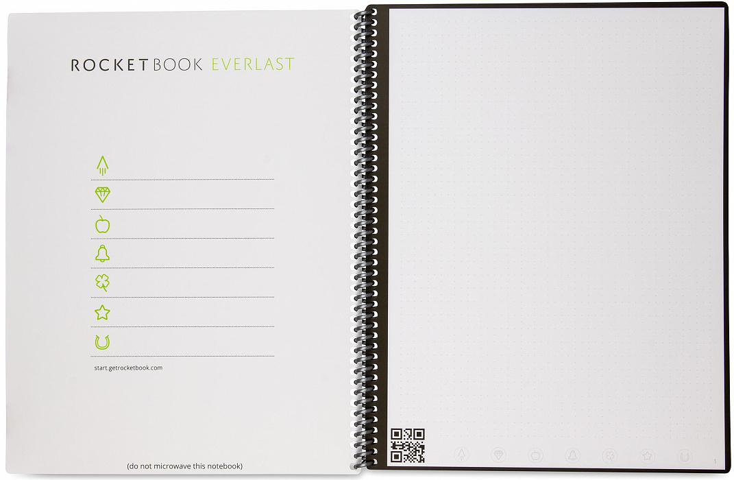 Умный блокнот Rocketbook Everlast Letter Size (Black) купить в интернет-магазине icover