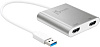Переходник j5create Multi-Monitor Adapter (JUA365) USB 3.0 to Dual HDMI (Silver) купить в интернет-магазине icover