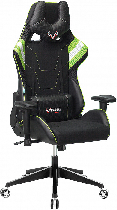 Игровое кресло Бюрократ Zombie VIKING 4 AERO (Black/Light Green) купить в интернет-магазине icover