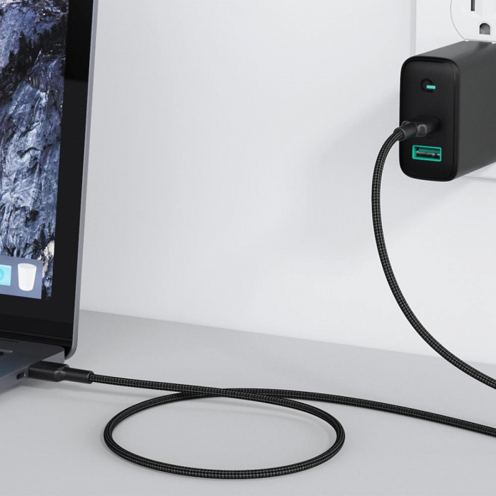 Кабель Aukey Impulse Braided (CB-CD19) USB-C 2.0 2m (Black) купить в интернет-магазине icover
