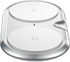 Беспроводное зарядное устройство Baseus Dual Wireless Plastic Style (WXSJK-02) переходник на евровилку (White) купить в интернет-магазине icover