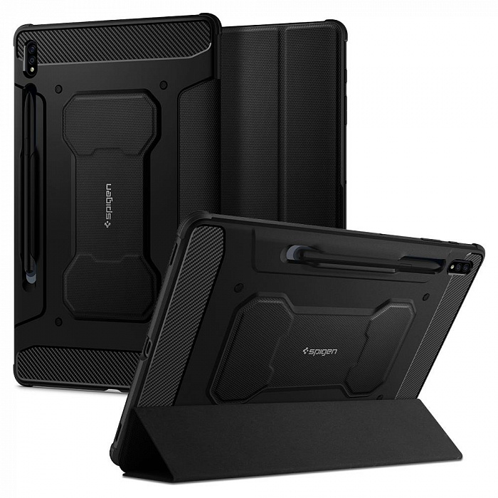 Чехол Spigen Rugged Armor Pro (ACS01607) для Samsung Galaxy Tab S7+ (Black) купить в интернет-магазине icover
