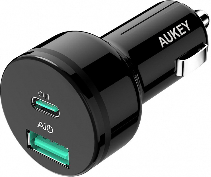 Автомобильная зарядка Aukey СС-Y7 Power Delivery 2.0 USB-C (Black) купить в интернет-магазине icover