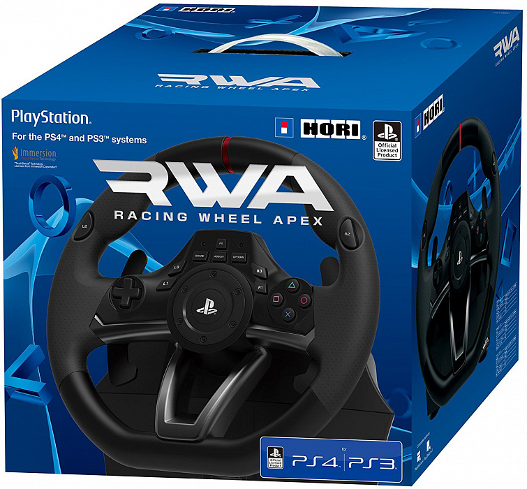 Hori Racing Wheel Apex (PS4-052E) - руль для Sony PlayStation 3/4 (Black) купить в интернет-магазине icover