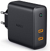 Сетевое зарядное устройство Aukey Focus Duo PD (PA-D5) USB-C 63W (Black) купить в интернет-магазине icover