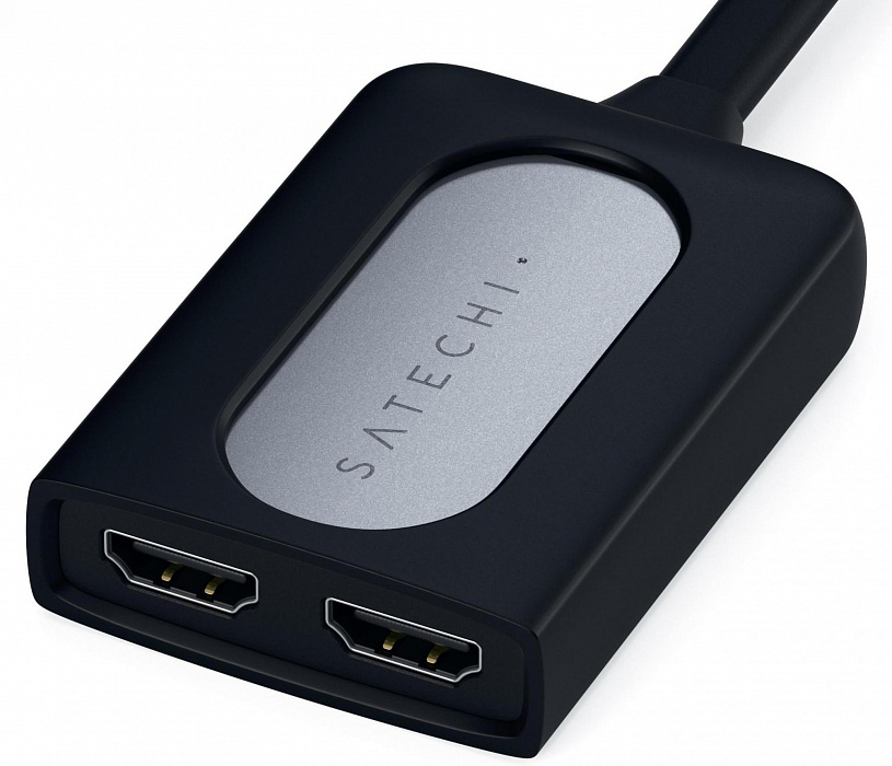 Адаптер Satechi Type-C Dual HDMI Adapter ST-TCDHAM (Space Grey) купить в интернет-магазине icover