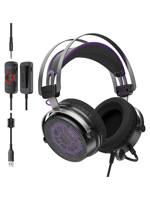 Наушники мониторные Fifine H18V Gaming Headsets (Black) купить в интернет-магазине icover