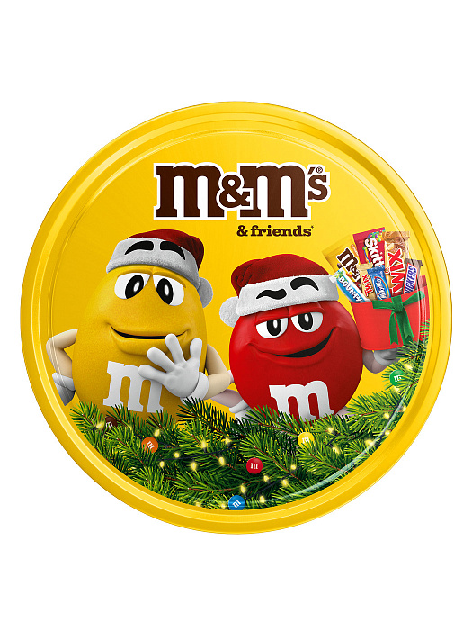 Сладкий подарок M&M's & Friends на Новый Год, набор конфет M&M's, Snickers, Twix, Milky Way, Bounty, Skittles (8 x 311 г.) купить в интернет-магазине icover