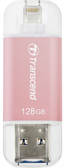 Внешний накопитель Transcend JetDrive Go 300 128Gb USB 3.1/Lightning (TS128GJDG300R) для устройств Apple (Rose Gold) купить в интернет-магазине icover