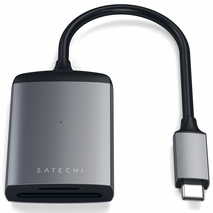 Адаптер Satechi Type-C UHS-II Micro/SD Card Reader ST-TCU3CRM (Space Grey) купить в интернет-магазине icover