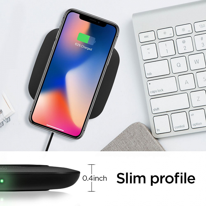 Беспроводное зарядное устройство Spigen Essential F301W (Black) купить в интернет-магазине icover