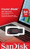 Флеш-накопитель Sandisk Cruzer Blade 64Gb SDCZ50-064G-B35 (Black) купить в интернет-магазине icover