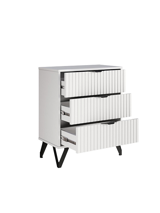 Комод RIDBERG LUGANO мини 3Я (White/Black) купить в интернет-магазине icover