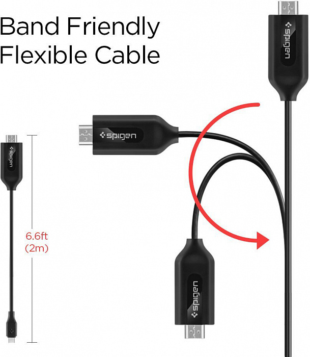 Кабель Spigen Essential C20CH USB-C to HDMI (Black) купить в интернет-магазине icover