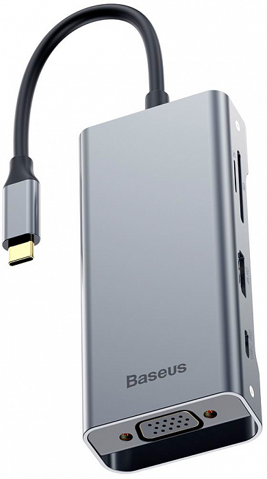 USB-концентратор Baseus Square Desk VGA CATXF-A0G (Deep Grey) купить в интернет-магазине icover