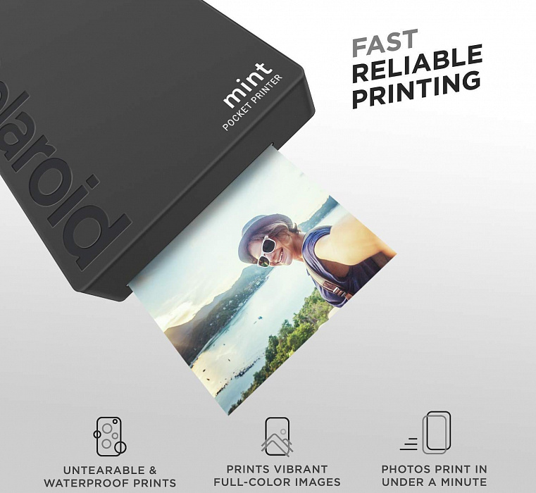 Портативный принтер Polaroid Mint (Black) купить в интернет-магазине icover