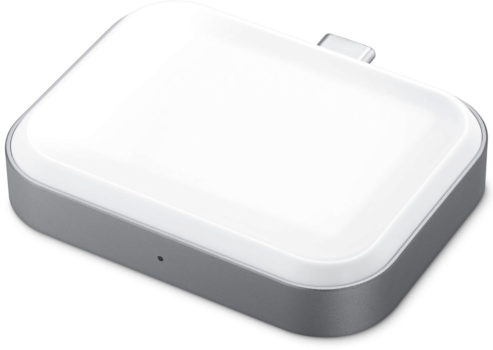 Беспроводное зарядное устройство Satechi USB-C 2-in-1 Wireless Charging Dock (ST-UC2WCDM) для Apple Watch и AirPods (Space Grey) купить в интернет-магазине icover