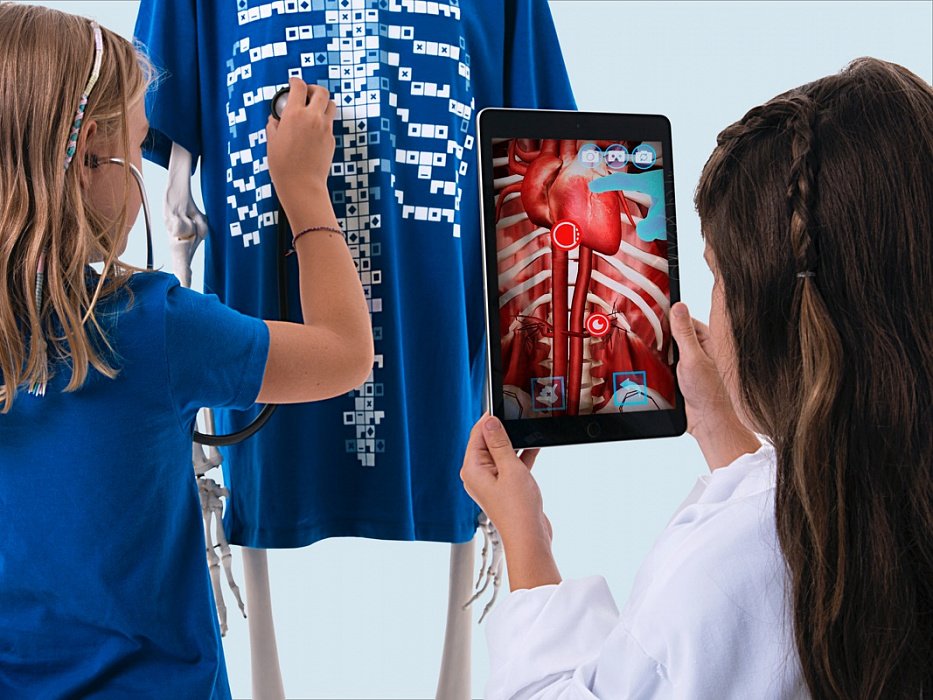 Футболка дополненной реальности Curiscope VIRTUALI-TEE Kids L (Blue) купить в интернет-магазине icover