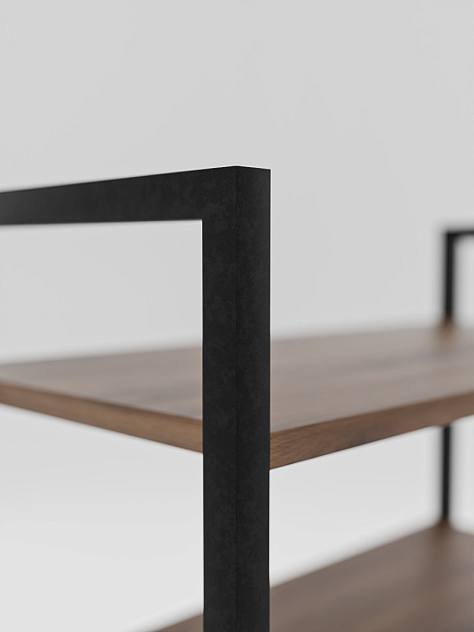 Стеллаж лофт над стиральной машинкой RIDBERG ATLANTA (Dark Oak/Black) купить в интернет-магазине icover