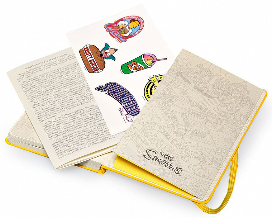 Moleskine The Simpsons Large (LESIQP060) - блокнот в линейку (Yellow) купить в интернет-магазине icover