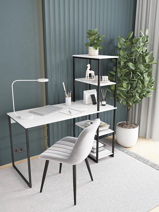 Стол-стеллаж лофт RIDBERG MEMPHIS (White/Black) купить в интернет-магазине icover