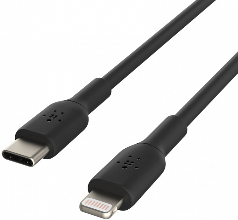 Кабель для iPhone, iPad Belkin Boost Charge USB-C/Lightning 1m CAA003bt1MBK (Black) купить в интернет-магазине icover