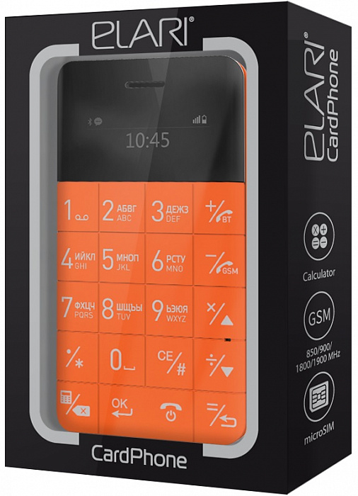 Телефон Elari CardPhone (Orange) купить в интернет-магазине icover