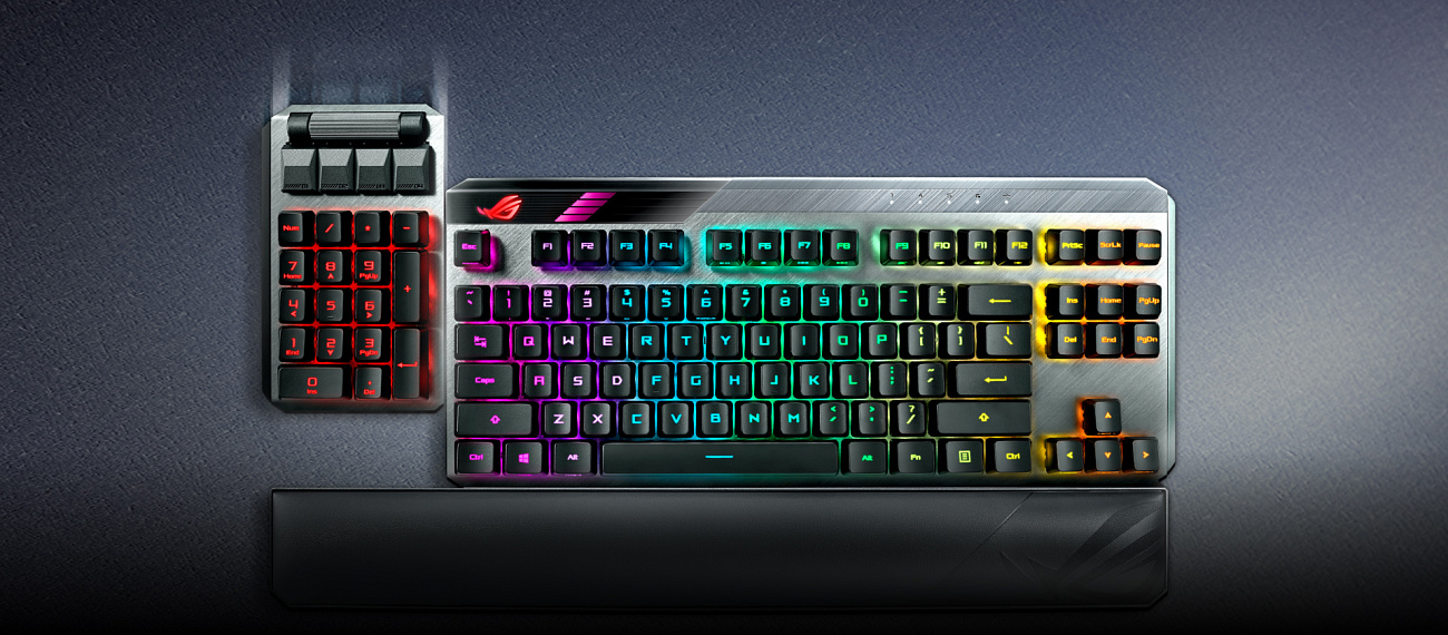 Игровая клавиатура Asus ROG Claymore II (90MP01W0-BKRA00) RX Red USB/2.4GHz (Black) купить в интернет-магазине icover