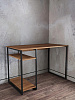 Стол письменный с полкой для ПК RIDBERG GILBERT (Dark Oak/Black) купить в интернет-магазине icover