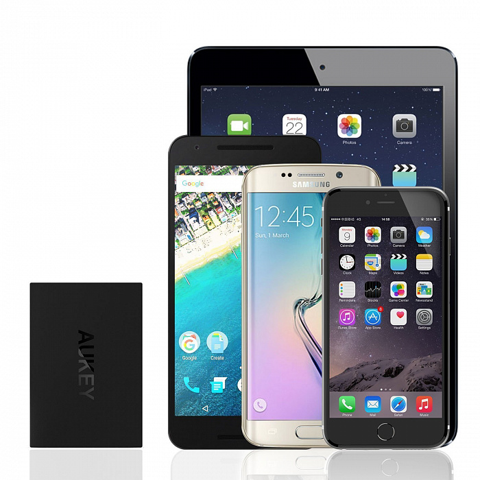 Сетевой адаптер Aukey Fast Charge Qualcomm QC 3.0 PA-Y5 (Black) купить в интернет-магазине icover