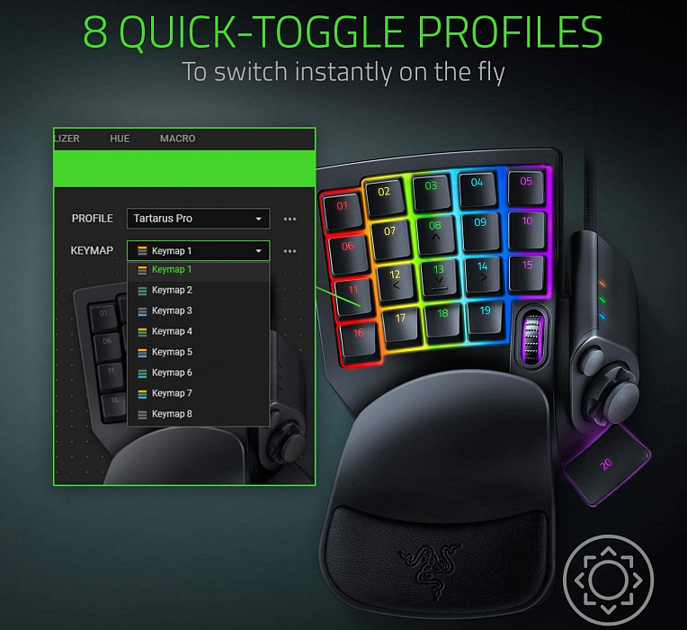 Игровая клавиатура Razer Tartarus Pro RZ07-03110100-R3M1 (Black) купить в интернет-магазине icover