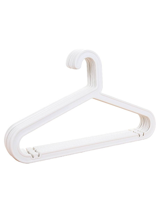 Вешалка-плечики для одежды пластиковые Ridberg ПВ-10 10 шт (White) купить в интернет-магазине icover