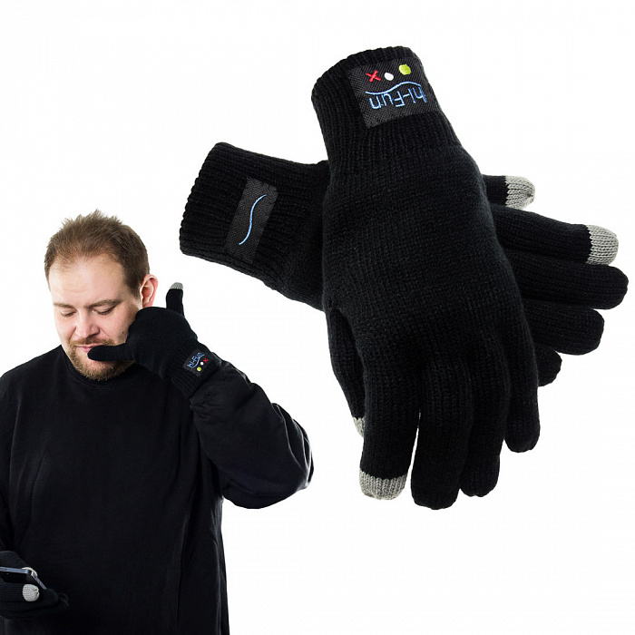 Hi-Fun Hi-Сall Bluetooth (Men Size) - сенсорные перчатки со встроенной гарнитурой (Black) купить в интернет-магазине icover