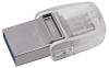 Внешний накопитель Kingston DataTraveler microDuo 3C USB 3.1/USB Type-C 128Gb DTDUO3C/128GB (Silver) купить в интернет-магазине icover