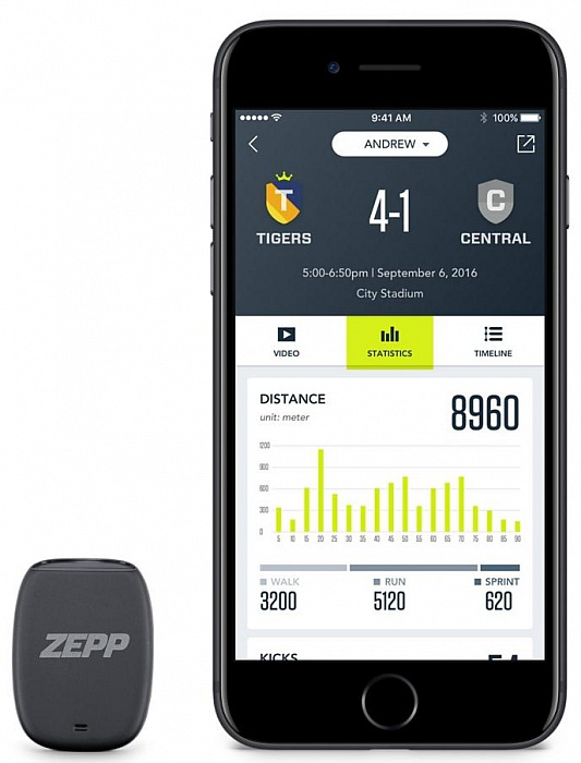 3D-датчик для игры в футбол Zepp Football Soccer (Black) купить в интернет-магазине icover