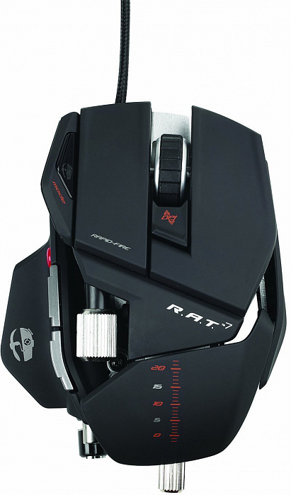 Mad Catz R.A.T.7 Gaming Mouse (MCB4370800B2/04/1) - проводная мышь (Matte Black)  купить в интернет-магазине icover