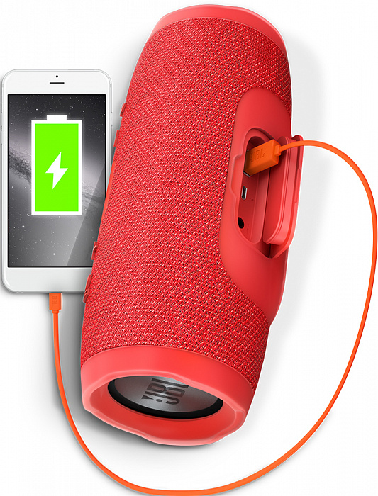 Портативная акустическая система JBL Charge 3 (Red) купить в интернет-магазине icover