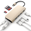 Мультипереходник Satechi Aluminum Type-C Multi-Port Adapter (Gold) купить в интернет-магазине icover