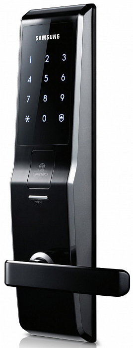 Биометрический дверной замок с ручкой Samsung SHS-H705 FBK/EN 5230 (Black) купить в интернет-магазине icover