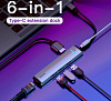 USB-концентратор Baseus Mechanical eye Six-in-one CAHUB-J0G (Grey) купить в интернет-магазине icover