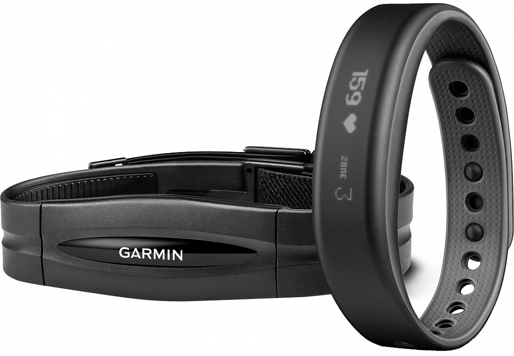 Garmin Vivosmart+HRM L - комплект из фитнес браслета и пульсометра (Black) купить в интернет-магазине icover