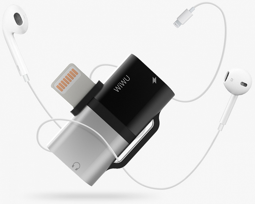 Переходник Wiwu Gemini Dual Lightning Converter ST02 (Black) купить в интернет-магазине icover