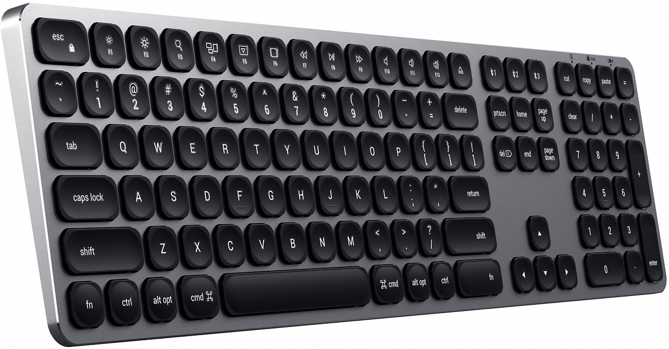 Беспроводная клавиатура Satechi Aluminium Bluetooth (ST-AMBKM-RU) русская раскладка (Space Gray) купить в интернет-магазине icover