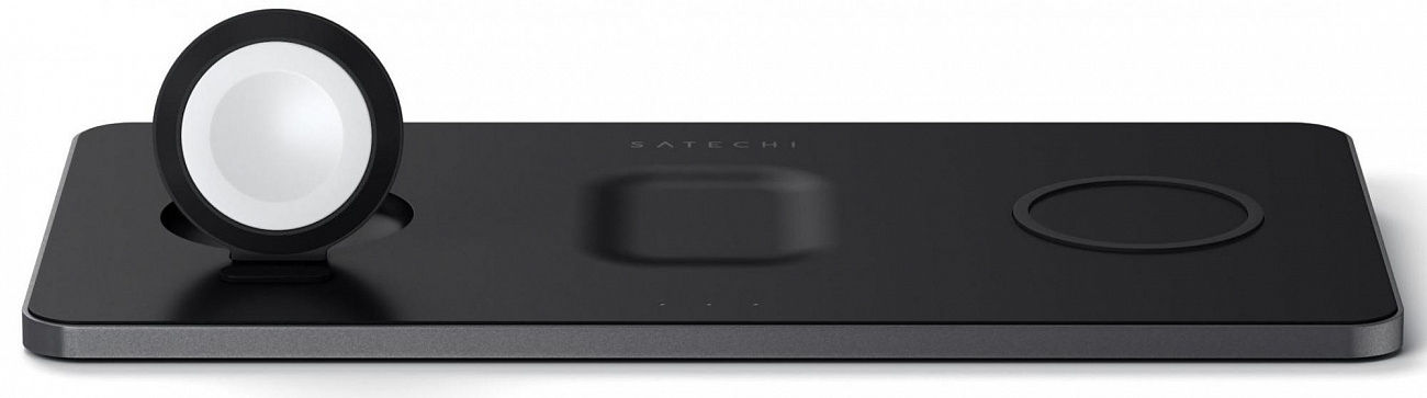 Беспроводное зарядное устройство Satechi Trio Wireless Charging Pad ST-X3TWCPM (Black) купить в интернет-магазине icover