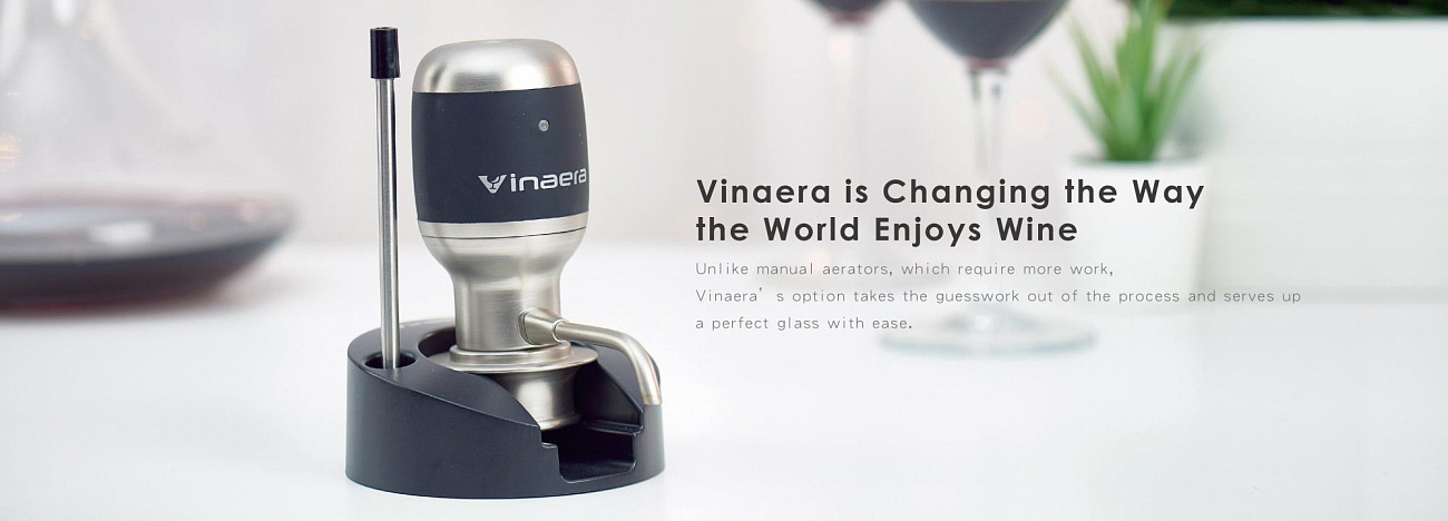 Аэратор для вина Vinaera Classic Electric Wine Aerator MV62 (Silver) купить в интернет-магазине icover