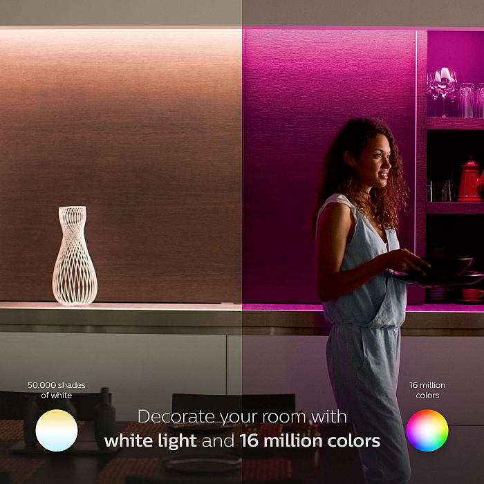 Умная светодиодная лента Philips Hue White and Color Ambiance LightStrips Plus 2 метра купить в интернет-магазине icover